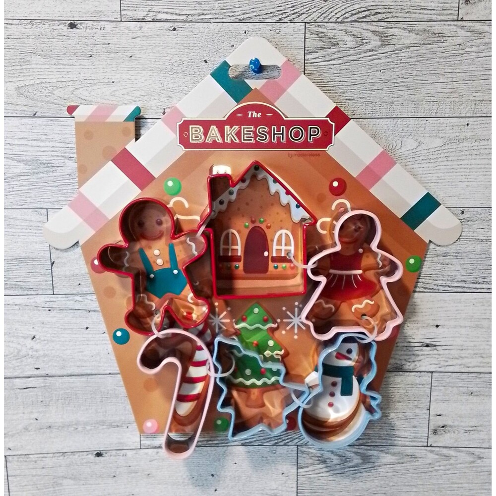 The Bakeshop 6 Pc Stainless Steel Christmas Cookie Cutter Set Multicolor